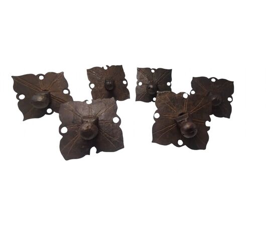 6 Large wrought iron nails in 2 parts, 17th-18th century