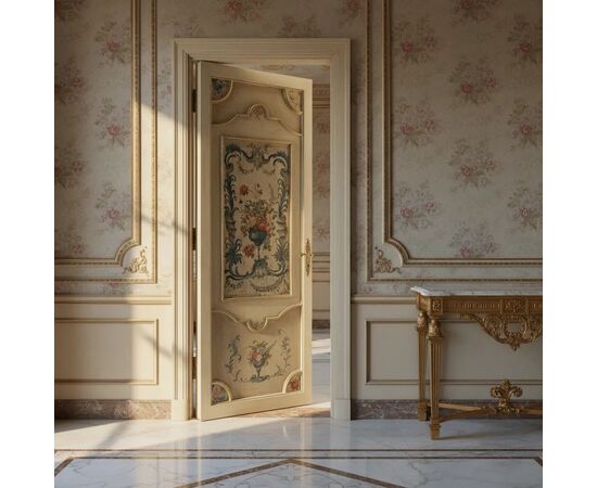 
Porta siciliana laccata e dipinta del XIX secolo