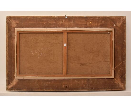 DIPINTI ANTICHI PAESAGGI, LAC DE CHAMBLY, DIDIER POUGET, OLIO SU TELA, PRIMI DEL NOVECENTO. (QP706)