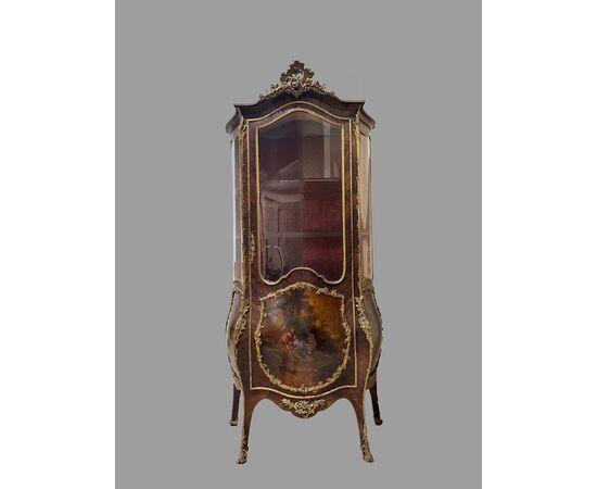 Vetrina dipinta Vernis Martin con bronzi dorati