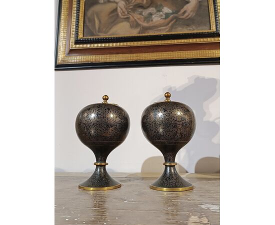 COPPIA DI VASI CLOISONNÉ CINA PRIMA META’ XIX SECOLO