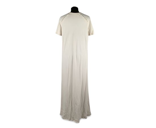 La Mendola Vestito Vintage in Seta Col. Bianco Kaftan