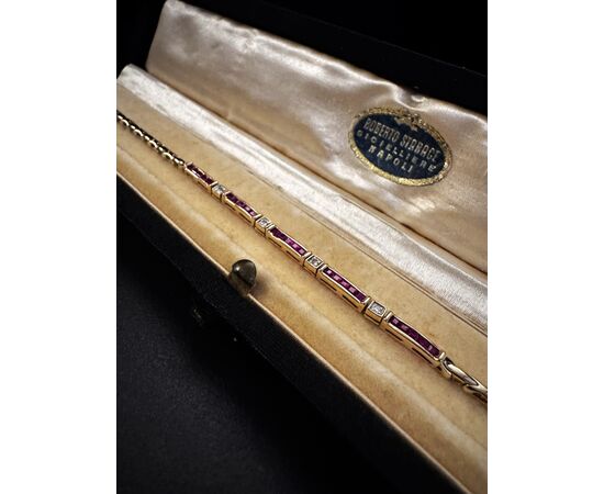 Bracciale  con  Rubini  e  Diamanti
