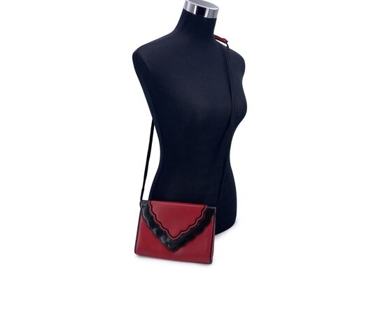 YVES SAINT LAURENT Pochette Vintage in Pelle Col. Rosso S