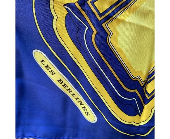 HERMES Foulard Vintage in Seta Col. Blu Carre 90