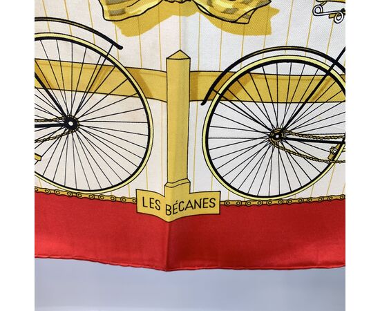 HERMES Foulard Vintage in Seta Col. Rosso Carre 90