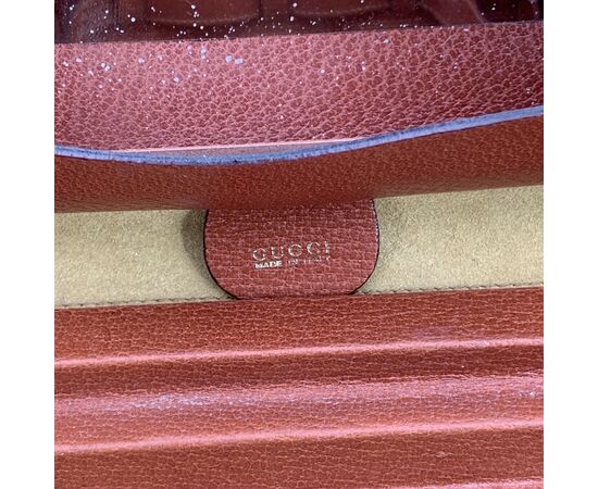 GUCCI Borsa da Viaggio Vintage in Pelle Col. Marrone M