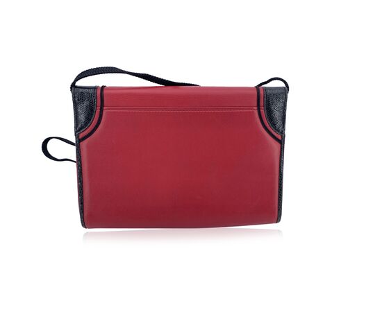 YVES SAINT LAURENT Pochette Vintage in Pelle Col. Rosso S