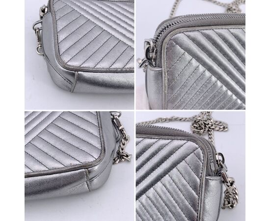 PRADA Borsa a Tracolla in Pelle Col. Argento Diagramme S