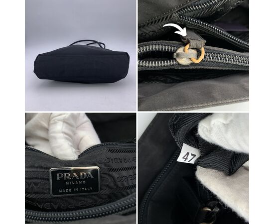 PRADA Borsa Shopper Vintage in Tela Col. Nero Tessuto M