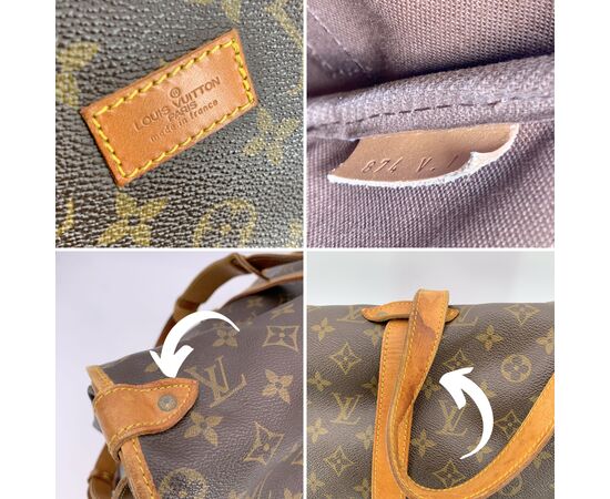 LOUIS VUITTON Borsa a Tracolla Vintage in Tela Col. Marrone Saumur L