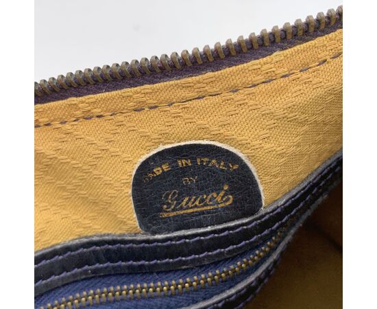 GUCCI Borsa a Mano Vintage in Tela Col. Blu Ophidia M