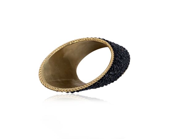 GIANFRANCO FERRE Bracciale Vintage in Metallo Col. Nero