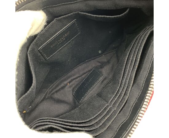 SAINT LAURENT Pochette in Tela Col. Rosso Lou Lou S
