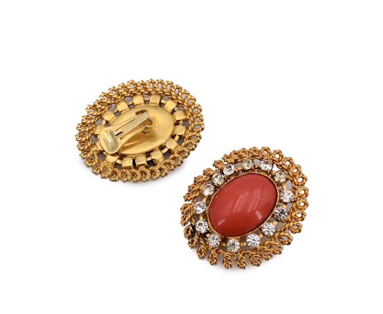 GIANFRANCO FERRE Orecchini Vintage in Metallo Col. Oro