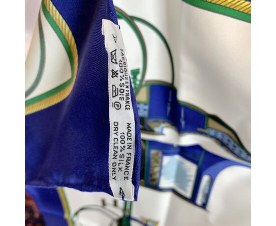 HERMES Foulard in Seta Col. Blu Carre 90