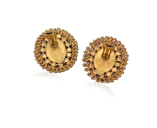 GIANFRANCO FERRE Orecchini Vintage in Metallo Col. Oro