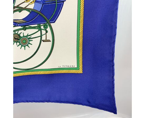 HERMES Foulard in Seta Col. Blu Carre 90