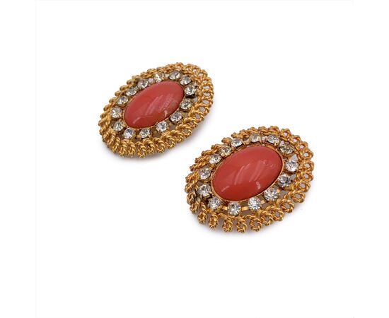 GIANFRANCO FERRE Orecchini Vintage in Metallo Col. Oro