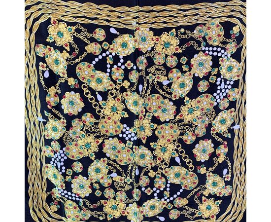 CHANEL Foulard Vintage in Seta Col. Nero
