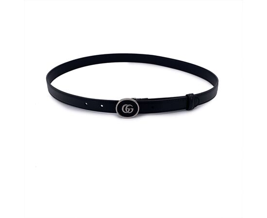 GUCCI Cintura in Pelle Col. Nero GG Buckle