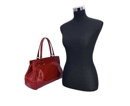 GUCCI Borsa Shopper in Pelle Lucida Col. Rosso M