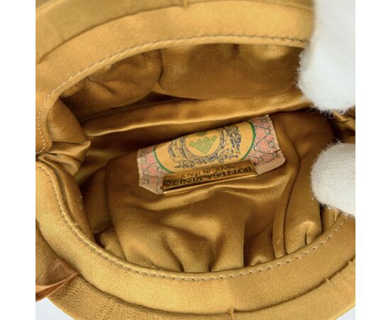 BOTTEGA VENETA Borsa a Tracolla Vintage in Seta Col. Beige S