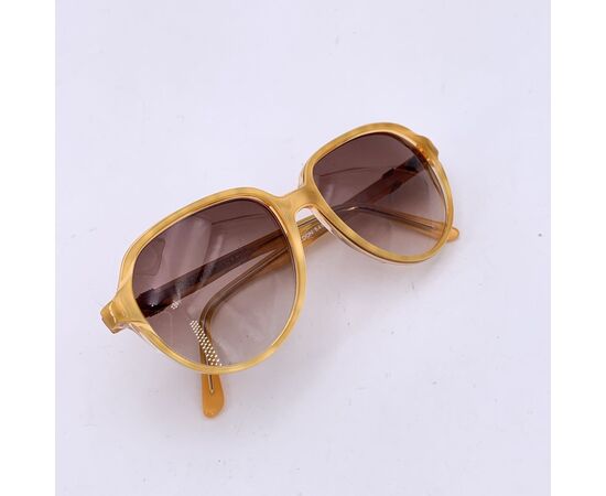 YVES SAINT LAURENT Occhiali da Sole Vintage in Acetato Col. Beige