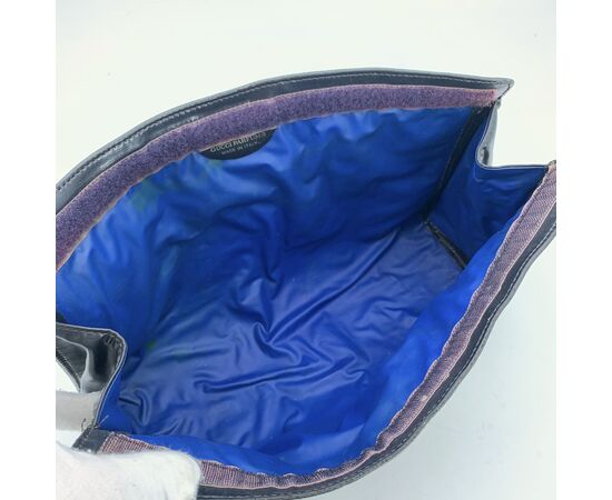 GUCCI Pochette Vintage in Tela Col. Blu Ophidia M