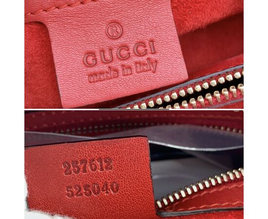 GUCCI Borsa Shopper in Pelle Lucida Col. Rosso M