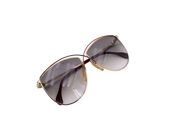 Occhiali da Sole Vintage in Metallo Col. Oro