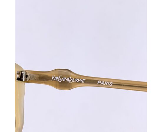 YVES SAINT LAURENT Occhiali da Sole Vintage in Acetato Col. Beige