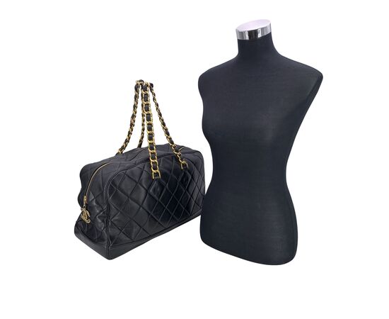 CHANEL Borsa da Viaggio Vintage in Pelle Col. Nero Timeless/Classique L