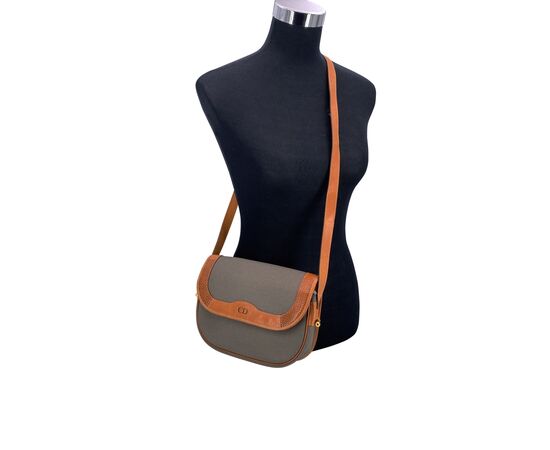 DIOR Borsa a Tracolla Vintage in Tela Col. Grigio M