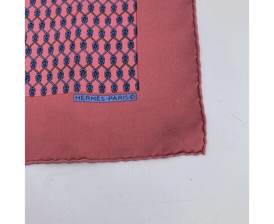 HERMES Foulard Vintage in Seta Col. Rosa Pochette