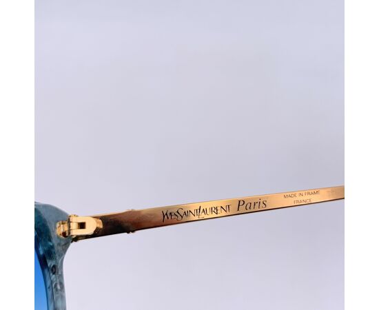YVES SAINT LAURENT Occhiali da Sole Vintage in Acetato Col. Blu