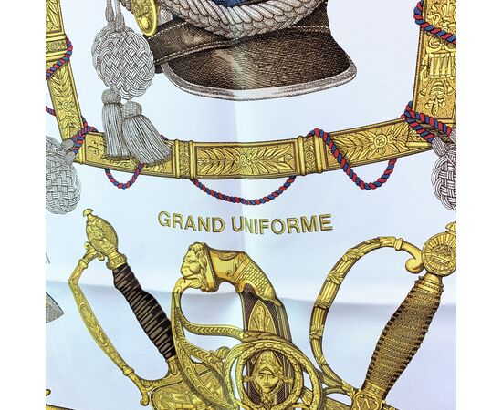 HERMES Foulard Vintage in Seta Col. Blu Carre 90