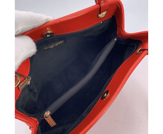 BOTTEGA VENETA Borsa Shopper in Pelle Col. Rosso Intrecciato M