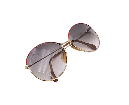 Occhiali da Sole Vintage in Metallo Col. Rosso