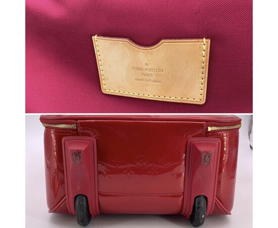 LOUIS VUITTON Borsa da Viaggio in Pelle Lucida Col. Rosso Pegase L