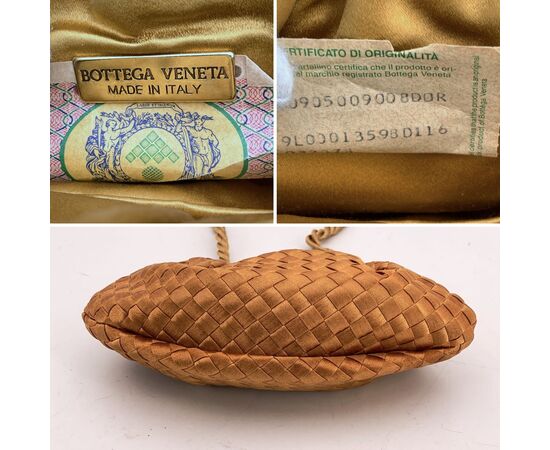 BOTTEGA VENETA Borsa a Tracolla Vintage in Seta Col. Beige S