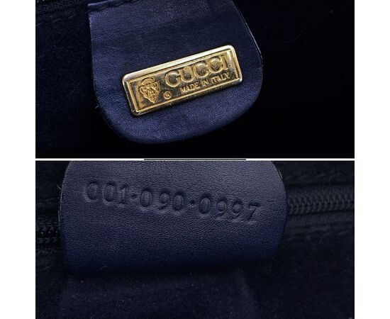 GUCCI Borsa a Tracolla Vintage in Pelle Col. Blu M