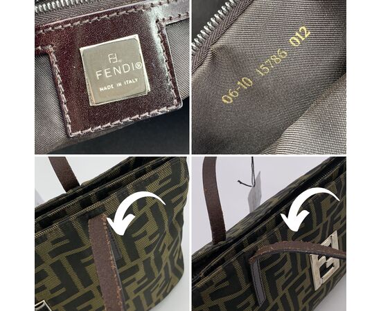 FENDI Borsa Shopper in Tela Col. Marrone FF M