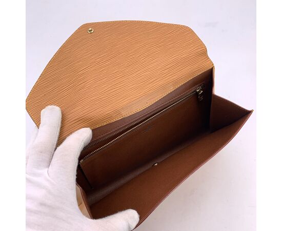 LOUIS VUITTON Pochette Vintage in Pelle Col. Bianco Art Deco S