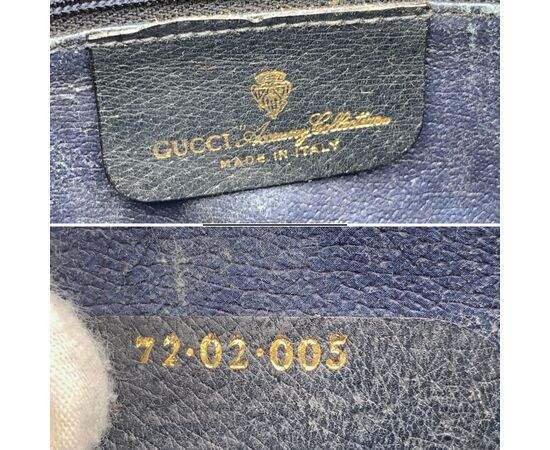 GUCCI Borsa a Tracolla Vintage in Tela Col. Blu Ophidia S