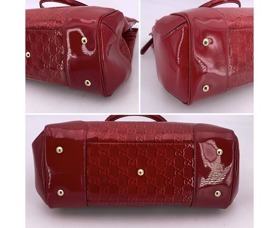 GUCCI Borsa Shopper in Pelle Lucida Col. Rosso M