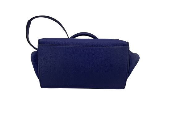 CELINE Borsa a Mano in Pelle Col. Blu Trapeze M
