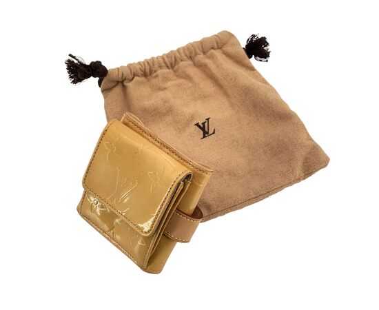 LOUIS VUITTON Portafoglio in Pelle Lucida Col. Beige S