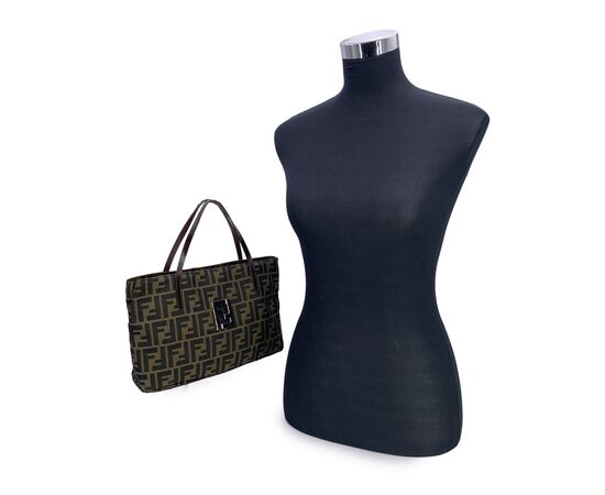 FENDI Borsa Shopper in Tela Col. Marrone FF M