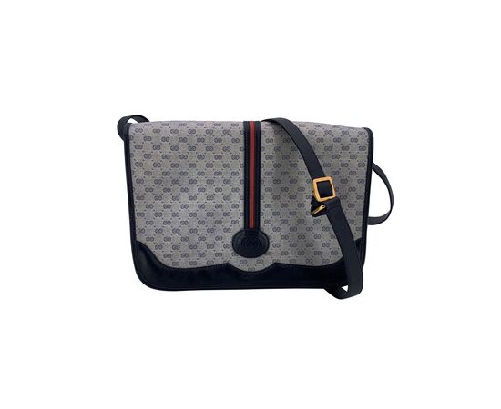GUCCI Borsa a Tracolla Vintage in Tela Col. Blu M